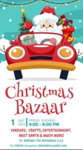 SRA Catholic School Council Christmas Bazaar – December 1st
