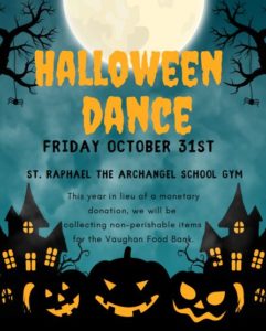 HALLOWEEN DANCE – FOOD BANK DONATIONS